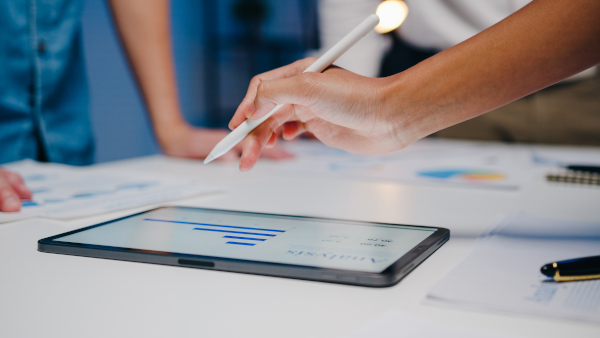 statistique sur une tablette résultat enqueête